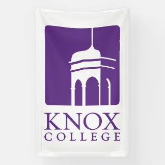Knox College Old Main Tower Icon & Wordmark Banner