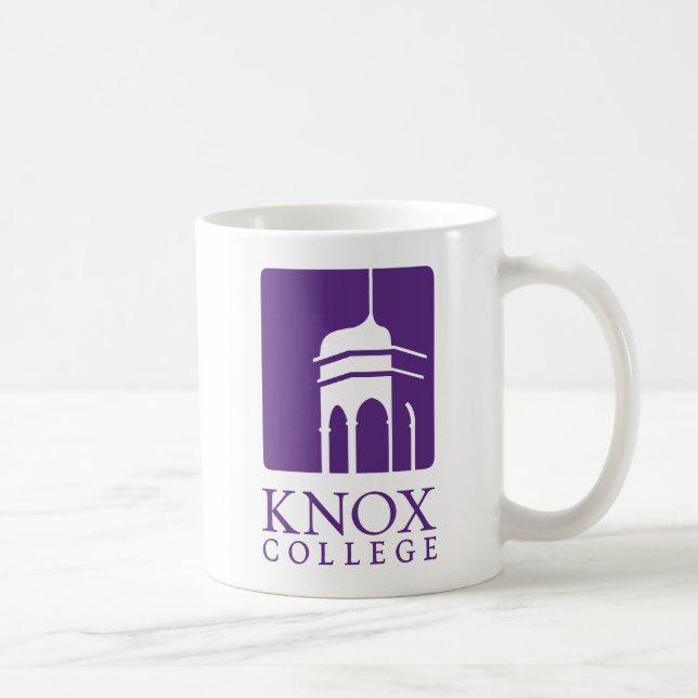 Knox College Old Main Tower Icon & Wordmark Coffee Mug (Right)
