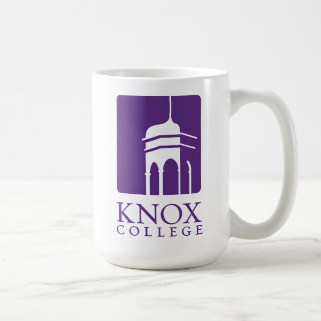 Knox College Old Main Tower Icon & Wordmark Coffee Mug (Right)