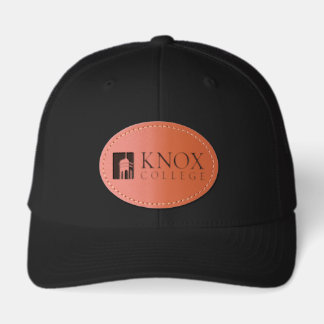 Knox College Old Main Tower Icon & Wordmark Leather Patch Hat