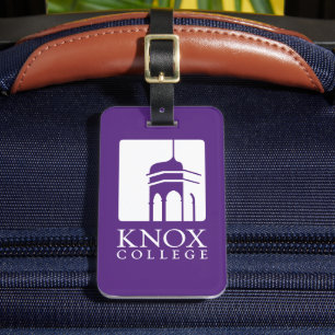 Knox College Old Main Tower Icon & Wordmark Luggage Tag