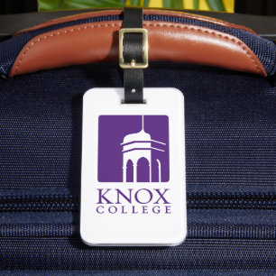 Knox College Old Main Tower Icon & Wordmark Luggage Tag