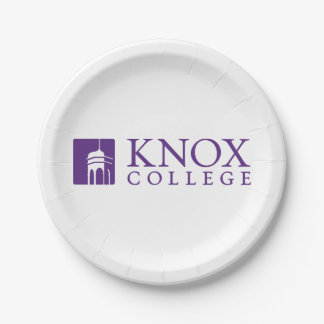 Knox College Old Main Tower Icon & Wordmark Paper Plates