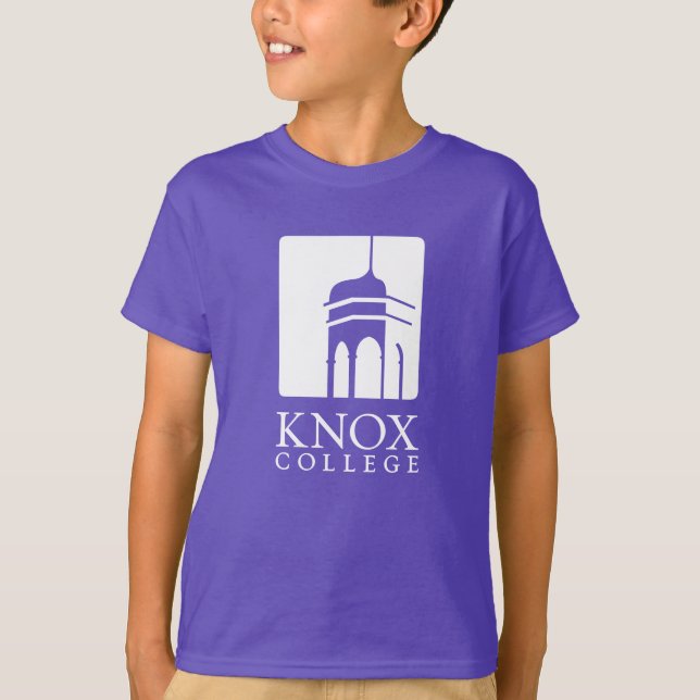 Knox College Old Main Tower Icon & Wordmark T-Shirt (Front)