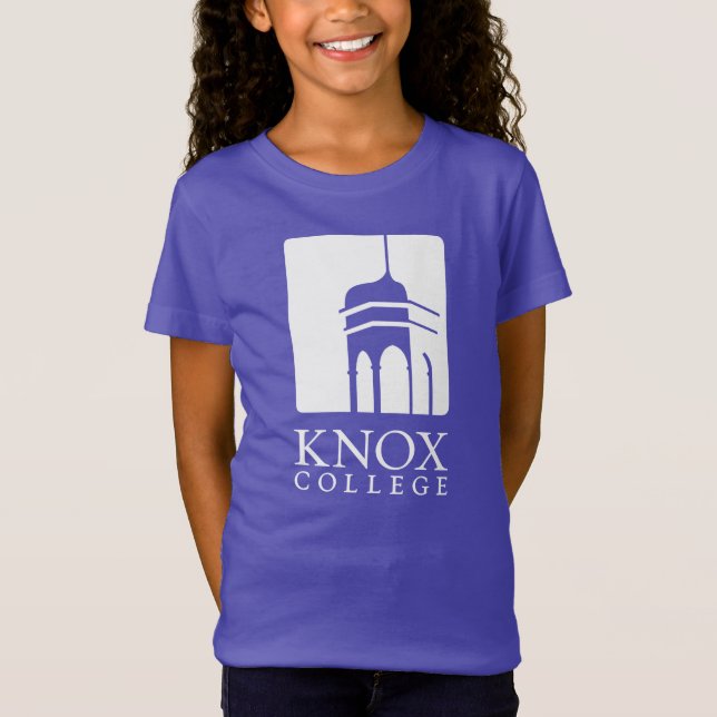 Knox College Old Main Tower Icon & Wordmark T-Shirt (Front)