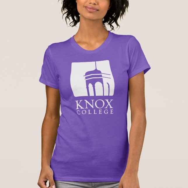 Knox College Old Main Tower Icon & Wordmark T-Shirt (Front)