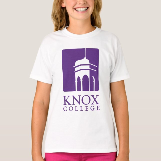 Knox College Old Main Tower Icon & Wordmark T-Shirt (Front)