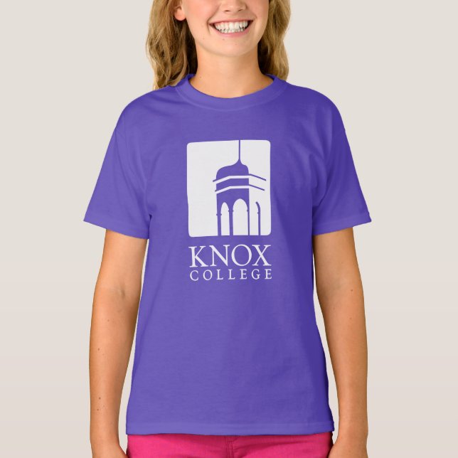 Knox College Old Main Tower Icon & Wordmark T-Shirt (Front)