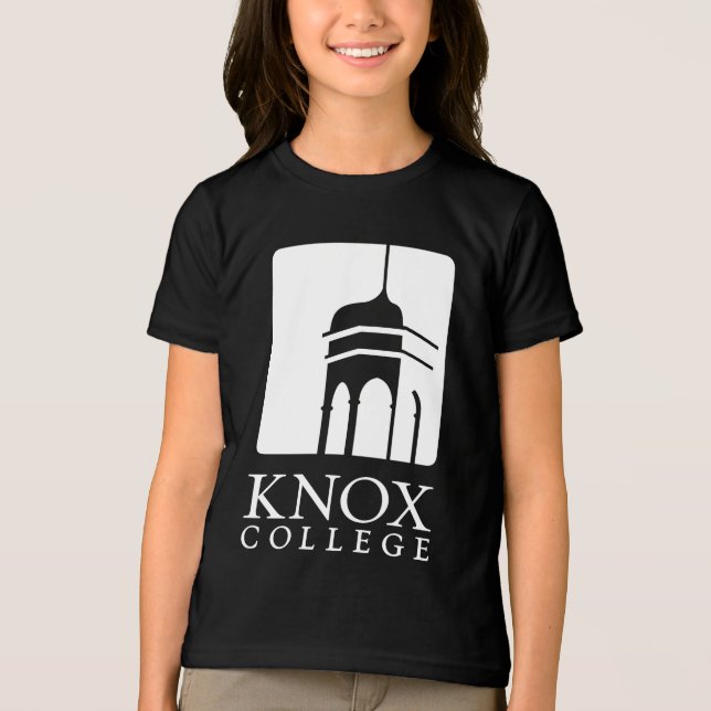 Knox College Old Main Tower Icon & Wordmark Tri-Blend Shirt (Front)