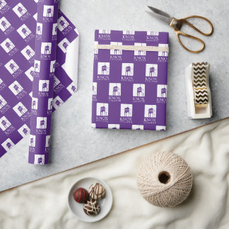 Knox College Old Main Tower Icon & Wordmark Wrapping Paper