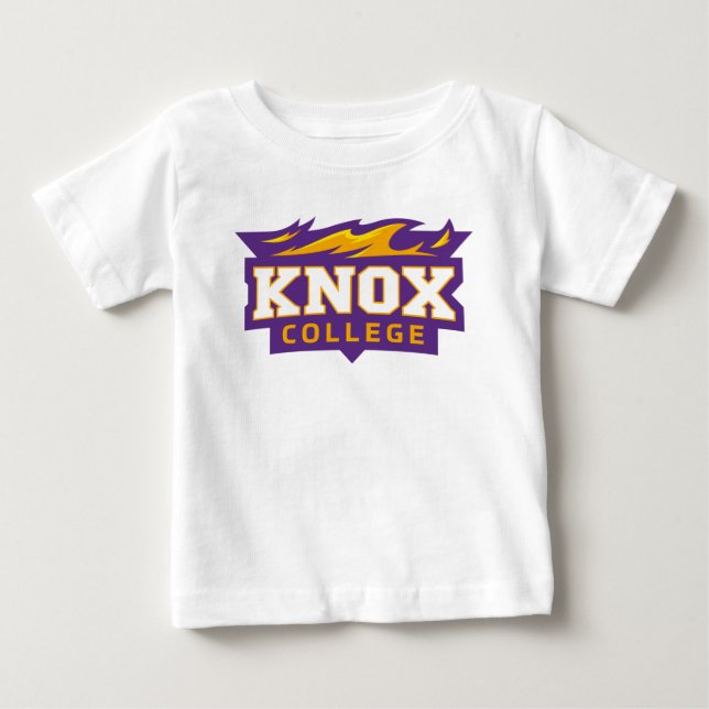 Knox College Prairie Fire Athletic Logo Baby T-Shirt (Front)