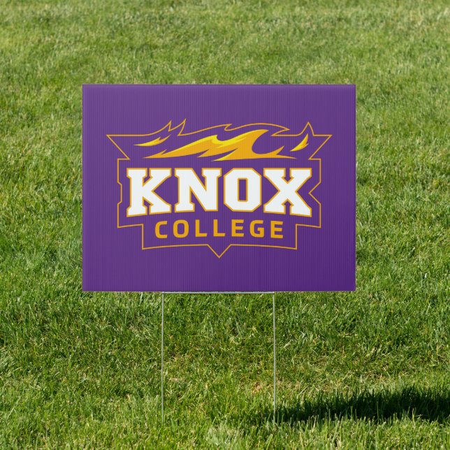 Knox College Prairie Fire Athletic Logo Sign (Insitu)