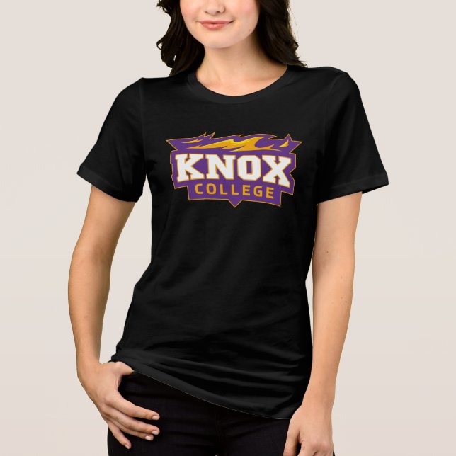 Knox College Prairie Fire Athletic Logo Tri-Blend Shirt (Front)