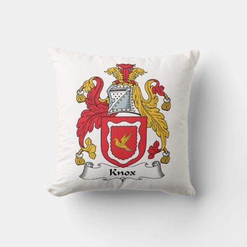 Knox Family Crest Throw Pillow