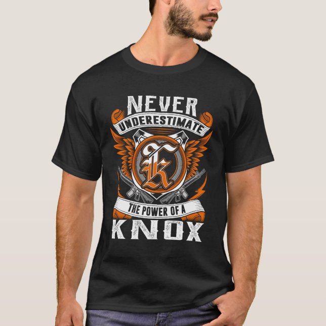 KNOX - Never Underestimate Personalized T-Shirt (Front)
