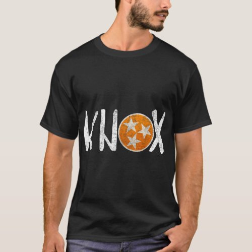 Knox Vintage Distressed Knoxville Tennessee Footba T_Shirt