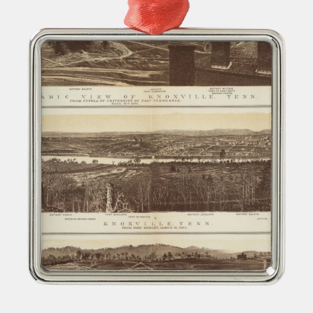 Knoxville, Chattanooga Metal Ornament (Front)