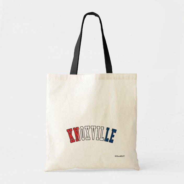 Knoxville in Tennessee State Flag Colors Canvas Bag