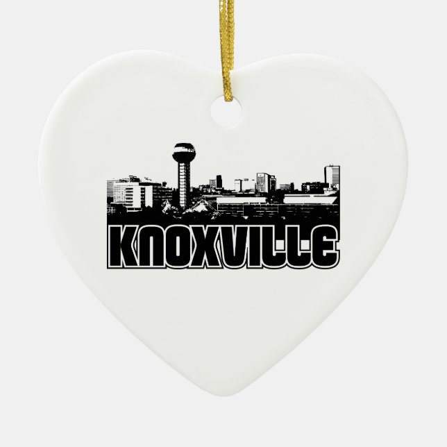 Knoxville Skyline Ceramic Ornament (Front)