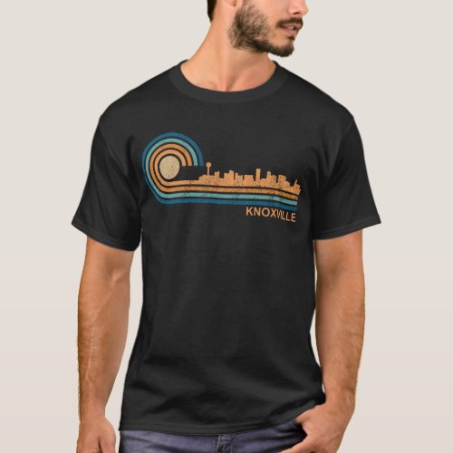Knoxville Skyline Retro Tennessee Fan Skyline T_Shirt