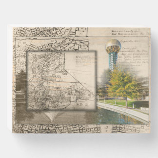 Knoxville Sunsphere Map Wooden Box Sign