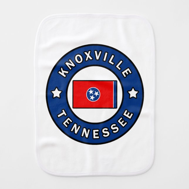 Knoxville Tennessee Baby Burp Cloth (Front)