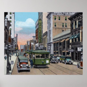 Knoxville Tennessee Gay Street Poster