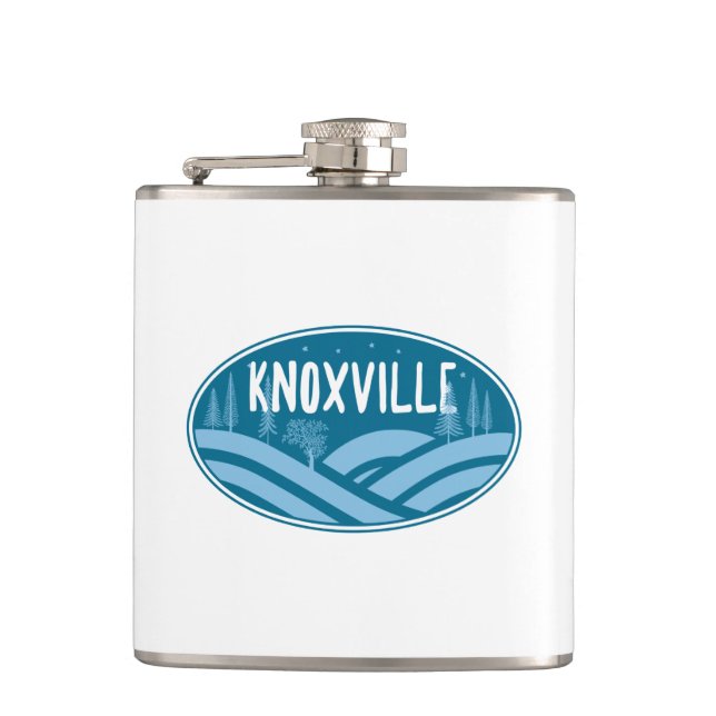 Knoxville Tennessee Outdoors Flask (Front)