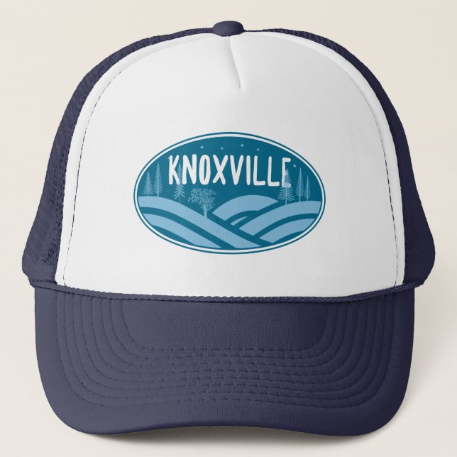 Knoxville Tennessee Outdoors Trucker Hat (Front)