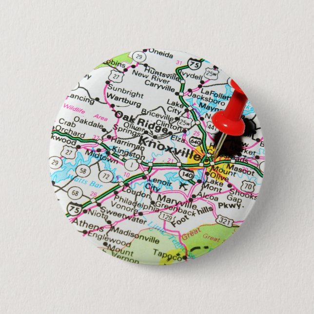 Knoxville, Tennessee Pinback Button (Front)