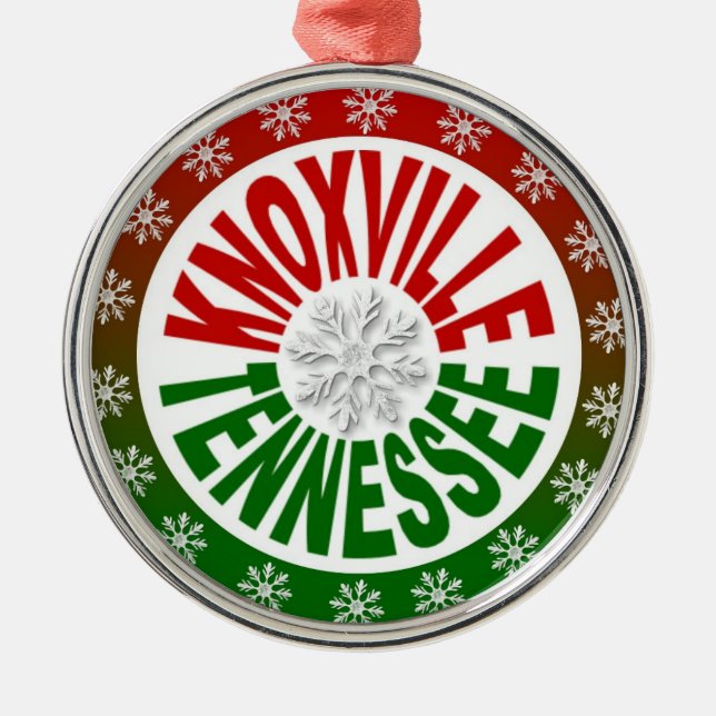 Knoxville Tennessee red green ornament (Front)