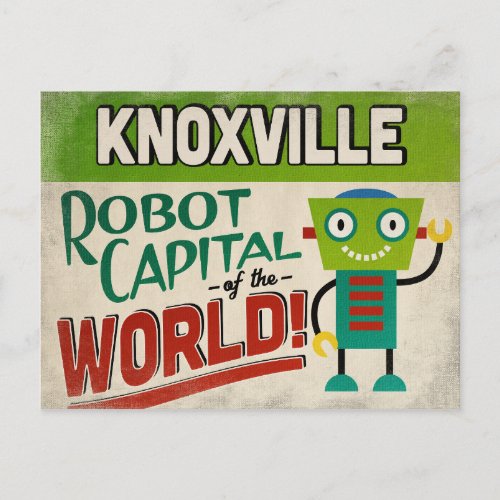 Knoxville Tennessee Robot _ Funny Vintage Postcard