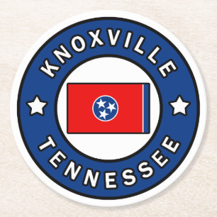 Knoxville Tennessee Round Paper Coaster