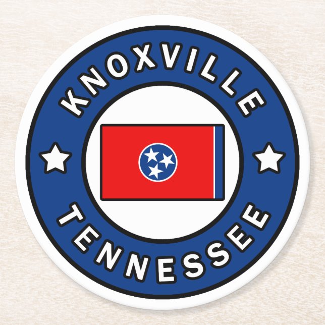 Knoxville Tennessee Round Paper Coaster (Front)