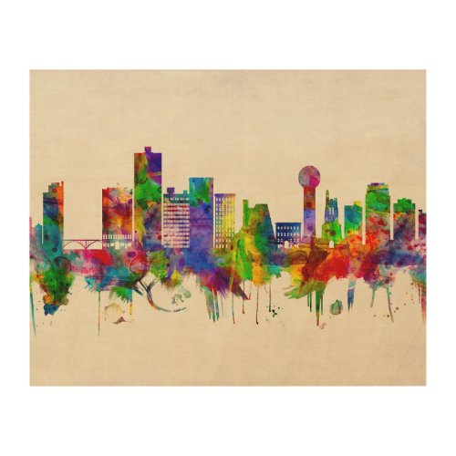 Knoxville Tennessee Skyline Wood Wall Art