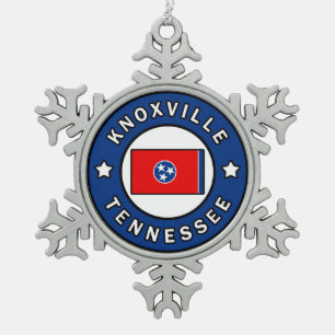Knoxville Tennessee Snowflake Pewter Christmas Ornament