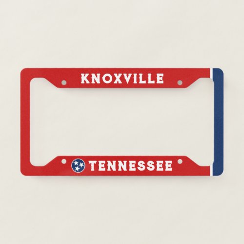 Knoxville _ Tennessee state flag License Plate Frame