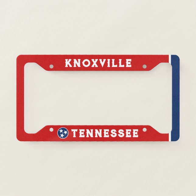 Knoxville - Tennessee state flag License Plate Frame (Front)