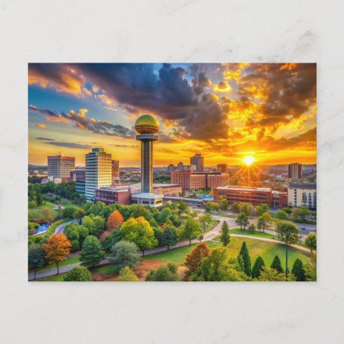 Knoxville Tennessee  Sunset Postcard