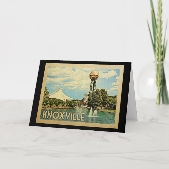 Knoxville Tennessee Vintage Travel Card (Front)