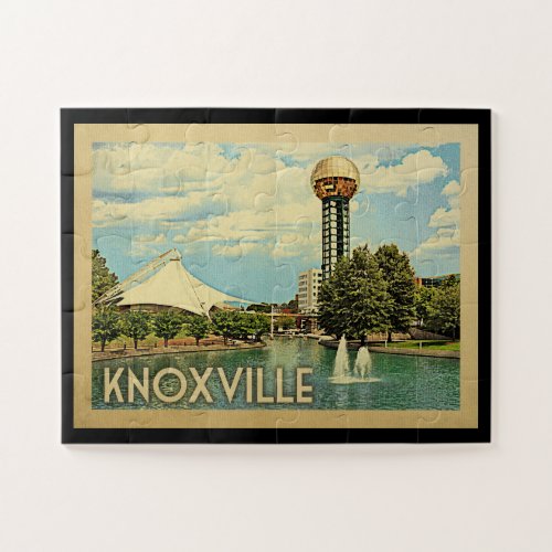 Knoxville Tennessee Vintage Travel Jigsaw Puzzle