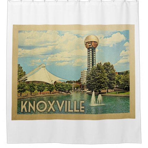 Knoxville Tennessee Vintage Travel Shower Curtain