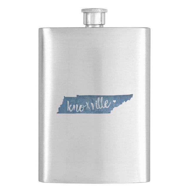 Knoxville, Tennessee Wood Grain Flask (Front)