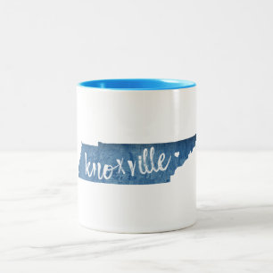 Knoxville, Tennessee Wood Grain Two-Tone Coffee Mug