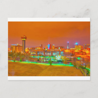 knoxville tn at night postcard