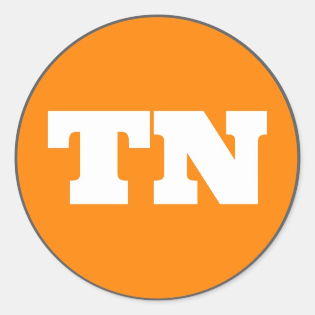Knoxville (TN) - Orange x White x Gray Classic Round Sticker (Front)