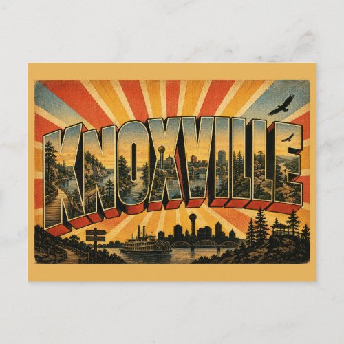 Knoxville TN River Urban Wilderness Art Postcard
