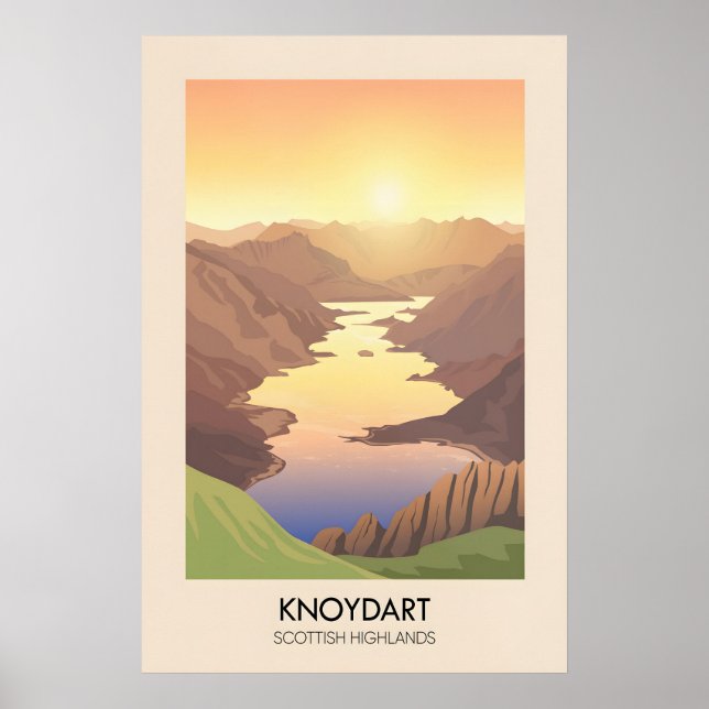 Knoydart Scottish Highlands Travel Poster (Front)