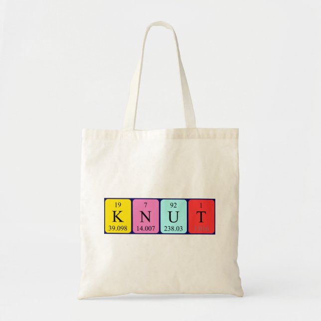 Knut periodic table name tote bag (Front)