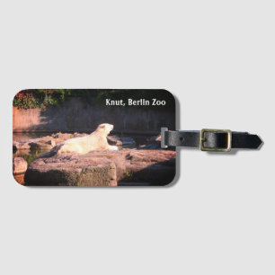 Knut the Polar Bear from the Berlin Zoo Einstein Luggage Tag